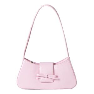 Elegant Shoulder Bag For Women Patent Bow Accent Women's Bag